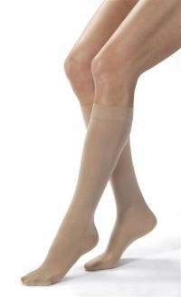 Opaque Open Toe Knee Highs in Full Calf Width by Jobst
