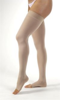 Opaque Thigh Highs (Open Toe) by Jobst