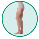 Juzo Dynamic (Varin) Thigh Highs (Unisex) Open Toe 40-50 mmHg